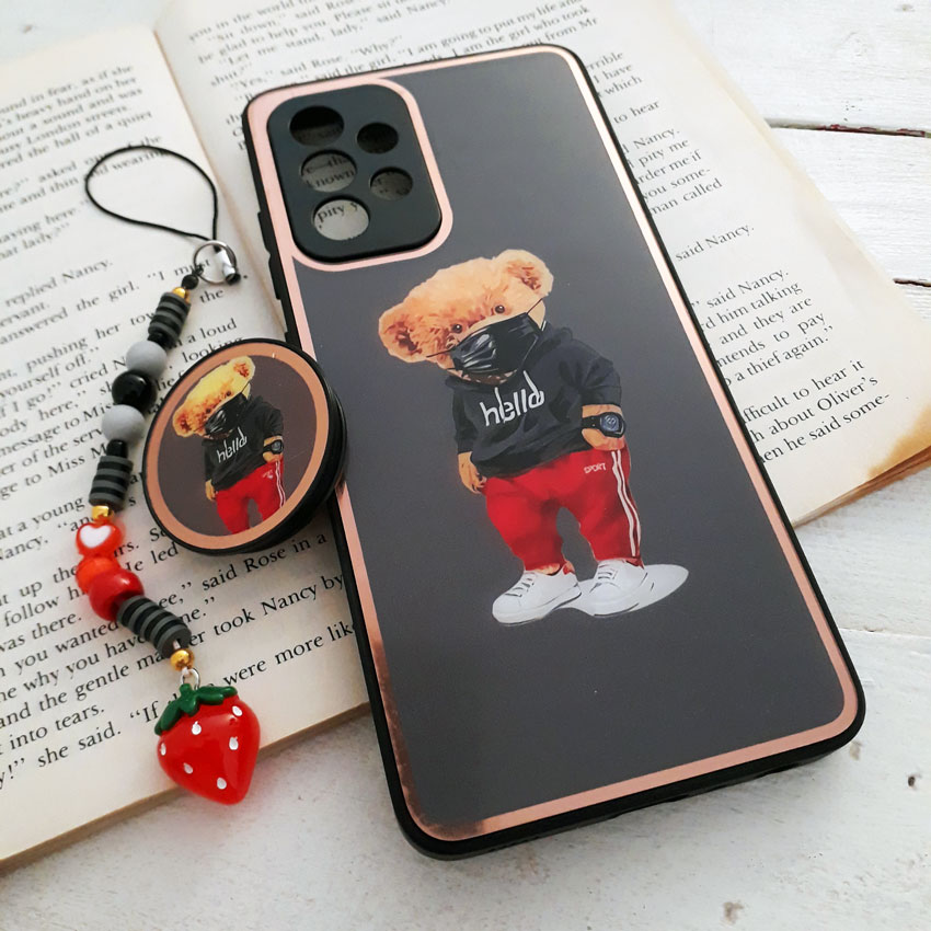 کاور Teddy سامسونگ Galaxy A52 4G/ A52 5G به همراه پاپ سوکت و بند آویز کد 11424