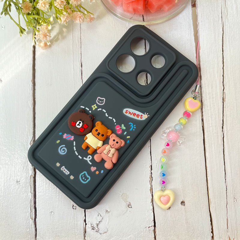 کاور عروسکی شیائومی Redmi Note 13 Pro 5G / Poco X6 Pro به همراه بند آویز کد 11697