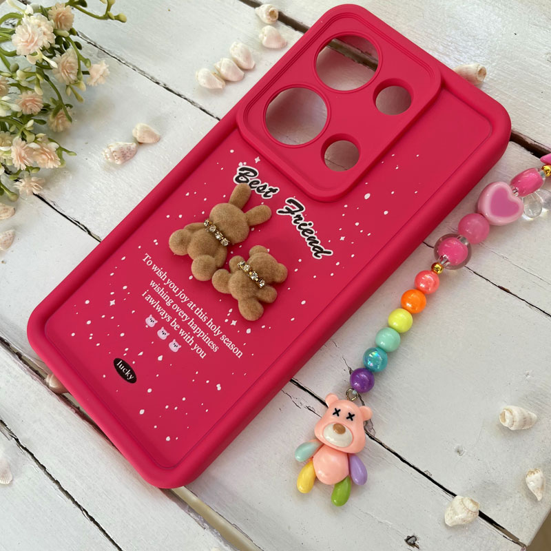 کاور عروسکی شیائومی Redmi Note 13 4G به همراه بند آویز کد 11785